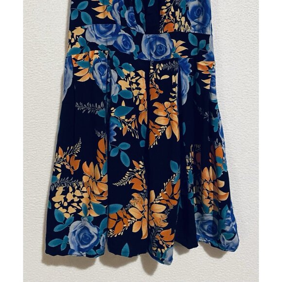 Zara Dress Womens Large Floral Halter Belted Mini Flowy Feminine Flirty Boho - Picture 2 of 5